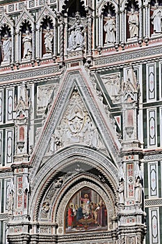 Florence Cathedral Il Duomo di Firenze on august 27, 2018 in Florence, Italy. Florence is the