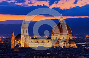 Florence cathedral night