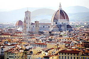 Florence cathedral panoramic view, Firenze, Tuscany, Italy