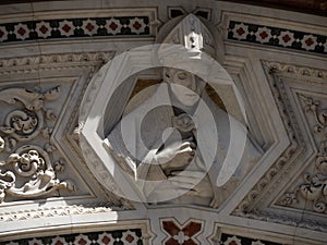 Florence Cathedral Santa Maria dei Fiori Italy - detail of sculpture