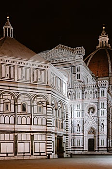 Florence, cathedral of Santa Maria del Fiore at night