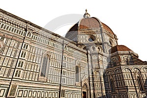 Florence Cathedral Tuscany Italy - Isolated on White Background