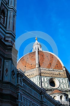 Florence Church Dome Roof with Airplane