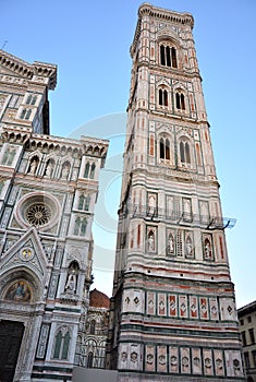 Florence city center with Giotto tower , Italy