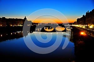 Florence city by night, Italy