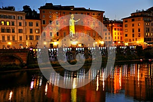 Florence city by night , Italy