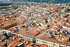 Florence city seen from the top of the Duomo , Italy