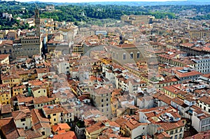 Florence city view from above , Italy