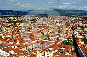 Florence city view from above , Italy