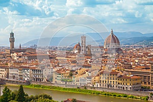 Florence cityscape with Duomo Santa Maria Del Fiore