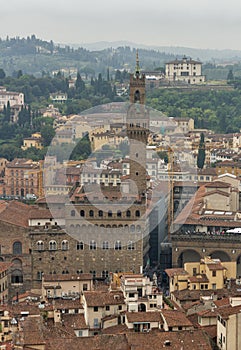 Florence cityscape with Palazzo Vecchio, Italy