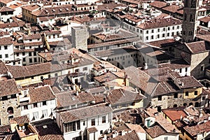 Florence cityscape, roofs scene, Tuscany, Italy