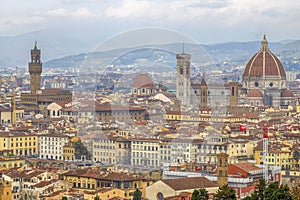 florence dome brunelleschi view from san miniato church