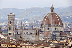 florence dome brunelleschi view from san miniato church