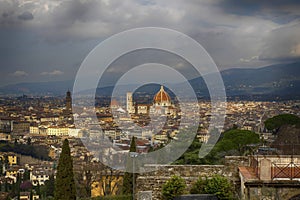 florence dome brunelleschi view from san miniato church