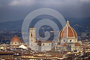 florence dome brunelleschi view from san miniato church