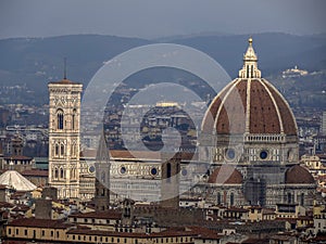 florence dome brunelleschi view from san miniato church