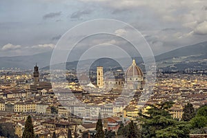 florence dome brunelleschi view from san miniato church