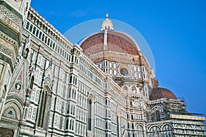 Florence Dome of the Duomo Main Chatedral at dusk