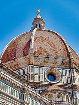 Florence Duomo. Basilica di Santa Maria del Fiore Basilica of Saint Mary of the Flower in Florence, detail view of Brunelleschi photo