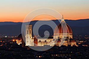 Florence Duomo Cathedral by Night