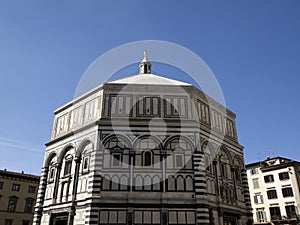 florence giotto tower detail near Cathedral Santa Maria dei Fiori, Brunelleschi Dome Italy