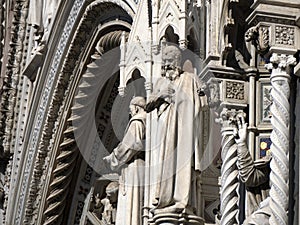 florence giotto tower detail near Cathedral Santa Maria dei Fiori, Brunelleschi Dome Italy