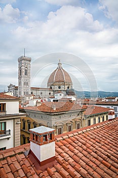 FLORENCE  in Italy with the great dome of the Cathedral