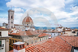 FLORENCE  in Italy with the great dome of the Cathedral