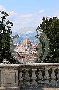 FLORENCE in Italy with the great dome of the Cathedral