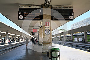 Platform of Florence station