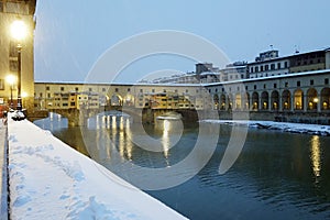 Florence ,italy under the snow