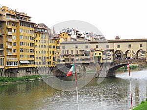 14.06.2017 Florence, Italy: View of medieval stone bridge Ponte