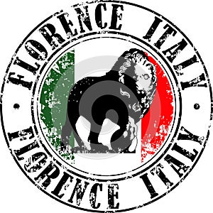 Florence lion stamp