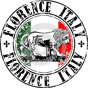 Florence lion stamp