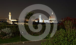 Florence by night from above