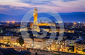 Florence night, Palazzo Vecchio