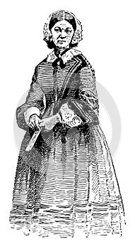 Florence Nightingale, vintage illustration