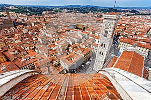 Florence old town, view from Brunelleschi cathedral photo