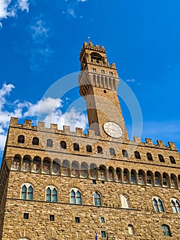 Florence Palazzo Vecchio and Arnolfo Tower, Tuscany, Italy