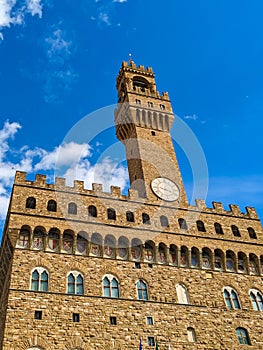 Florence Palazzo Vecchio and Arnolfo Tower, Tuscany, Italy photo