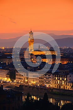 Florence Palazzo Vecchio evening