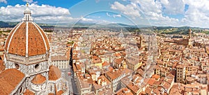 Florence panoram from Cathedral Santa Maria del Fiore, Italy