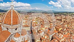 Florence panoram from Cathedral Santa Maria del Fiore, Italy