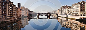 Florence panorama with bridge