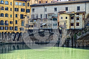 Florence Ponte Vecchio sunset view