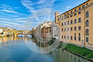 Florence Ponte Vecchio sunset view