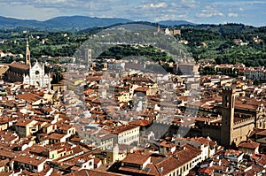 Florence roofs in city center , Italy photo