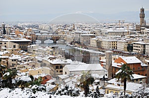 Florence snowed landscape
