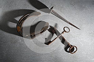 Florence - 04/03/2019: still life farrier tools